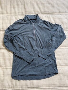 Nike Dri-FIT Heathered Blue Quarter-Zip Jacket